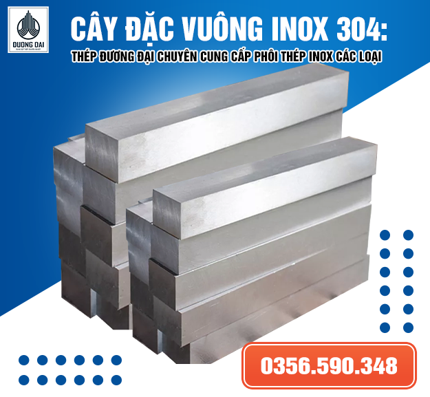 Cây đặc vuông inox 304